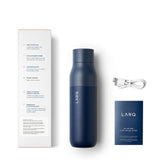 LARQ Bottle PureVis 25 oz - Self-Cleaning and Insulated Stainless Steel Water Bottle with UV Water Purifier and Award-winning Design | Reusable & Travel Friendly, Monaco Blue