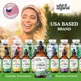 Lobelia Tincture - Organic Lobelia Inflata Liquid Extract - Lobelia Herb Drops Supplement - Vegan, Alcohol Free - 4 fl oz