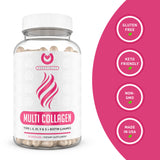 PUREFINITY Collagen Peptides Capsules - Types I,II,III,V & X with Biotin & Hyaluronic Acid, Supports Anti-Aging, Healthy Hair, Skin, Bones & Nails - Keto & Paleo Friendly (30 Day Supply)