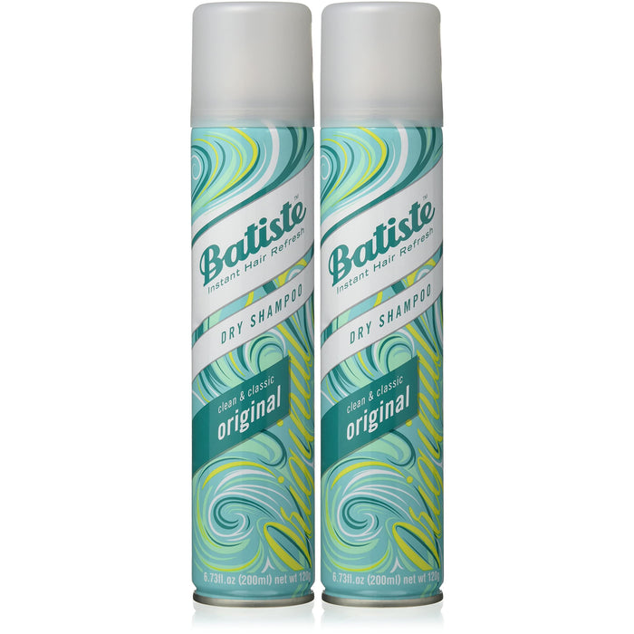 Batiste Dry Shampoo, Original Fragrance, Refresh Hair and Absorb Oil Between Washes, Waterless Shampoo for Added Texture Body, 6.35 OZ Bottle, White