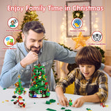 Advent Calendar 2024 Christmas Tree Building Set with LED light, 1100+ Pieces Surprise Christmas Countdown Advent Calendar, 24 Days Stocking Stuffers Christmas Gifts for Adults Kids