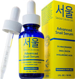 SeoulCeuticals Korean 5% Niacinamide + Snail Mucin 97.5% Essence Serum + Hyaluronic Acid, Cruelty Free Korean Skin Care, Natural & Organic Anti Aging Face Serum for Dull Skin, K Beauty 1oz