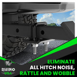 Rhino USA Hitch Tightener Anti-Rattle Clamp - Heavy Duty Steel Stabilizer for 1.25 and 2 inch Hitches - Protective Anti-Rust Coating