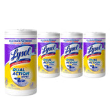 Lysol Dual Action Disinfectant Wipes, Multi-Surface Antibacterial Scrubbing Wipes, For Disinfecting and Cleaning, Citrus Scent, 75ct (Pack of 4), Packaging May Vary