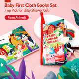 hahaland Baby Books 0-6 Months,Infant Tummy Time Toy High Contrast Sensory Baby Toys 6 to 12 Months Touch Feel Book Gift Christmas Stocking Stuffers for Boy Girl 0-3 Months Book Early Learning Toy