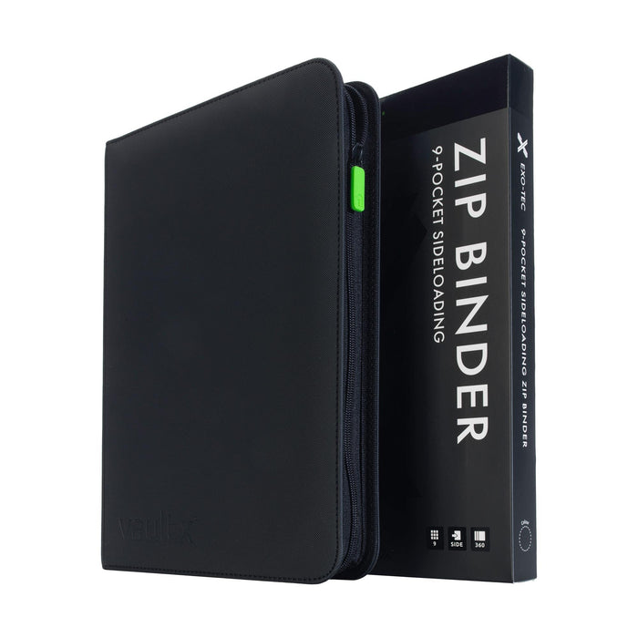 Vault X 9 Pocket Zip Trading Card Binder 360 Cards Exo-Tec (Black)
