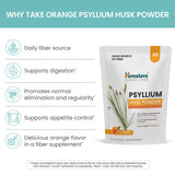 Himalaya Orange Psyllium Husk Powder, Daily Fiber Supplement for Regularity & Digestive Support, Sugar Free, Gluten Free, Vegan, No Artificial Colors, Easy-to-Mix,12 oz (340 g)