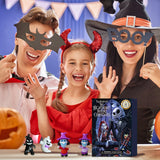 Halloween Advent Calendar 2024, 24 Day Halloween Countdown Calendar, Contains 24 Gifts Dolls, Nightmare Before Christmas Advent Calendar, Scary Halloween Doll Collectible Horror Figures Gift (Black)