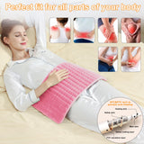 Heating Pad-Electric Heating Pads for Back,Neck,Abdomen,Moist Heated Pad for Shoulder,Knee,Hot Pad for Arms and Legs,Dry&Moist Heat & Auto Shut Off,Gifts for Women Men(Light pink,12''×24'')