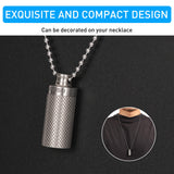 Titanium Waterproof Keychain Pill Holder Container,Portable Mini Size Pill Box Case for Outdoor Travel Camping （2 Pack）