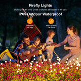 ASMAD Solar Garden Lights, 6 Pack 48 LEDs Solar Outdoor Lights, Christmas Decorations Lights, Solar Christmas Lights, Firefly Lights for Patio Pathway Outdoor Decor, Big Bulb Solar Swaying Light