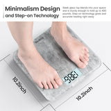 RENPHO Mechanical Bathroom Scales, Highly Accurate Body Weight Scale with Lighted LED Display, Round Corner Design, 400 lb, Core 1S, Cement Pattern