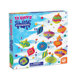 MindWare 12 Days of Slime Experience Advent Calendar – Unique Christmas Countdown Calendar for Kids 5 & Up with 12 Resealable Slime Containers Offers Sensory Exploration & Lasting Play Value