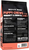 Bully Max 2-in-1 Puppy Soft Chews for Immunity & Growth - Puppy Dog Food Supplements and Vitamins for Health & Immune Support - Essential Dog Multivitamin for All Breeds, Small & Large Breed Puppies