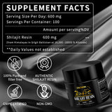 Unichefee 60g Shilajit Resin Pure Himalayan Organic 100% Shilajit Natural Resin Mineral Supplements for Men/Women, with 85+ Trace Minerals & Fulvic Acid for Energy