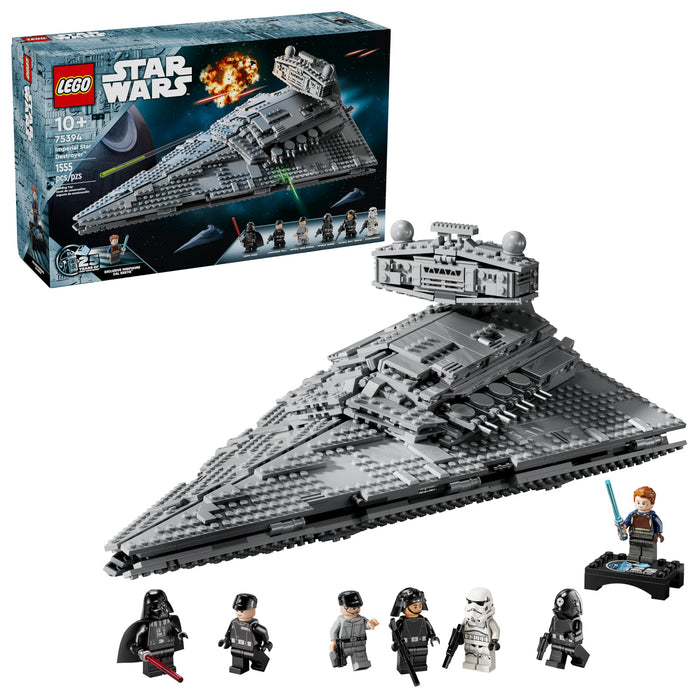 LEGO Star Wars Imperial Star Destroyer Buildable Starship Set, Star Wars Toy for Kids with Darth Vader & 25th Anniversary Minifigure Cal Kestis, Star Wars Gift for Boys, Girls and Fans, 75394