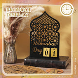 DoubleFill Ramadan Calendar Set Ramadan Advent Calendar 30 Days Wooden Eid Mubarak DIY Countdown Calendar Ramadan Decoration Gift Ramadan Table Decor for Ramadan Party Islam Muslim Accessories (Black)