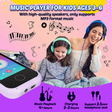 Prysyedawn Kids Cell Phone for Girls, Christmas Birthday Gifts for Girls Age 3-6, MP3 Music Player with Dual Camera, Toddler Touchscreen Phone Toy for 3 4 5 6 Year Old Girl with SD Card-Purple