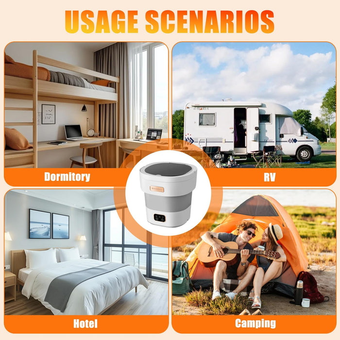 Portable Washing Machine,Mini Washer 16L Upgraded With Spin Basket 3 Modes Deep Cleaning for Underwear,Baby Clothes,Shirt,Small Delicates