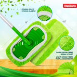 VanDuck Reusable Mop Pads Compatible with Swiffer Sweeper Mops (2-Pack) - Washable Microfiber Mop Pads for Wet & Dry Use - All Purpose Floor Mopping and Cleaning Product