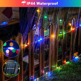 JMEXSUSS 2 Pack Solar Christmas Lights Outdoor Waterproof, Total 66FT 200 LED Multicolor Solar Fairy Lights, 8 Modes Solar String Lights for Outside