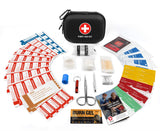 Mini First Aid Kit, 100 Pieces Water-Resistant Hard Shell Small Case - Perfect for Travel, Outdoor, Home, Office, Camping, Hiking, Car (Black)