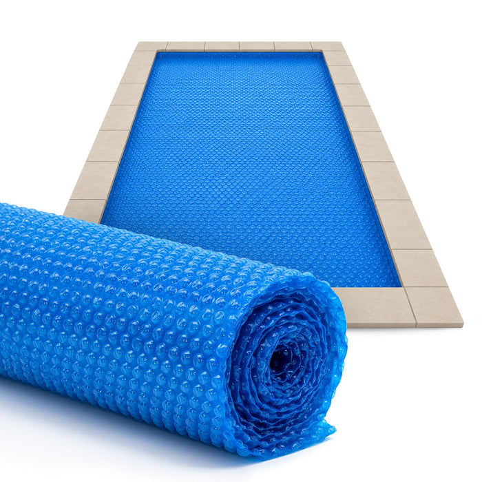 Sun2Solar Blue 12 ft x 24 ft Rectangle Solar Cover | 12 Mil | Heat Retaining Blanket for Rectangular Inground & Above Ground Swimming Pools | Sun Heats Pool | 1200 Series Bubble Heating Blankets