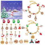 Christmas Advent Calendar Bracelet 24 Days Christmas Countdown Calendar Bracelets Set DIY Jewelry Making Kit 2024 Christmas New Year Birthday Gift