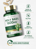 CARLYLE Holy Basil Capsules 1600mg | 200 Count | Leaf Extract Supplement
