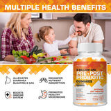 NutraPep Organic Prebiotic Probiotic & Postbiotic Gummies for Women Men & Kids Children - High Potency 5 Billion CFU - Sugar-Free & Gluten Free
