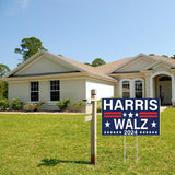 Harris Waltz 2024 Yard Sign Kamala Harris For President Yard Sign Election For Democracy 18x12 inches Outdoor Lawn Garden Sign Double Sided With H-shaped Metal Stake