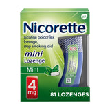 Nicorette 4 mg Mini Nicotine Lozenges to Quit Smoking - Mint Flavored Stop Smoking Aid, 81 Count