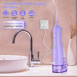 TOVENDOR Electric Water Flosser, Cordless Dental Oral Irrigator - 3 Modes, 3 Tips for Family Hygiene (300ML, Waterproof Waterflosser)