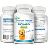 Nutrition Strength Zinc for Dogs to Support Healthy Skin & Coat, Promote Normal Growth, Balanced Immune Function & Cellular Metabolism, with Biotin, Folate, Selenium & Vitamin E, 120 Chewable Tablets