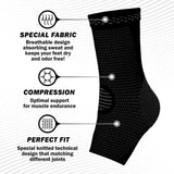 POWERLIX Ankle, Feet Orthopedic Brace Compression Support Sleeve (Pair) for Swelling, Sprain, Plantar Fasciitis, Arthritis, Tendinitis