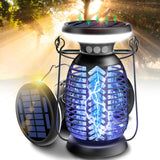 Solar Bug Zapper Outdoor,Mosquito Zapper with LED Light | 4000mAh | IP66 Waterproof | 2200V High Voltage Grid,Fly Zapper,Electric Fly Traps,Mosquito Killer Bug Zapper for Home, Patio, Lawn & Garden