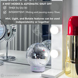 Disco Ball Diffuser Rotating - Original Disco Essential Oil Diffuser with Whisper Quiet Operation, 7 Color Night Light & 4 Time Settings, Cute Home Decor | Aromatherapy Diffuser for Medium Room Silver