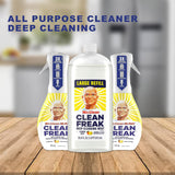 Bundle of Mr. Clean Freak Refill 30.9 oz and 2 Sprays 16 oz each All Purpose Cleaner Deep Cleaning Multisurface for Bathroom & Kitchen Cleaner, Lemon Scent, and Microfiber Cleaning Cloth and Scrubby