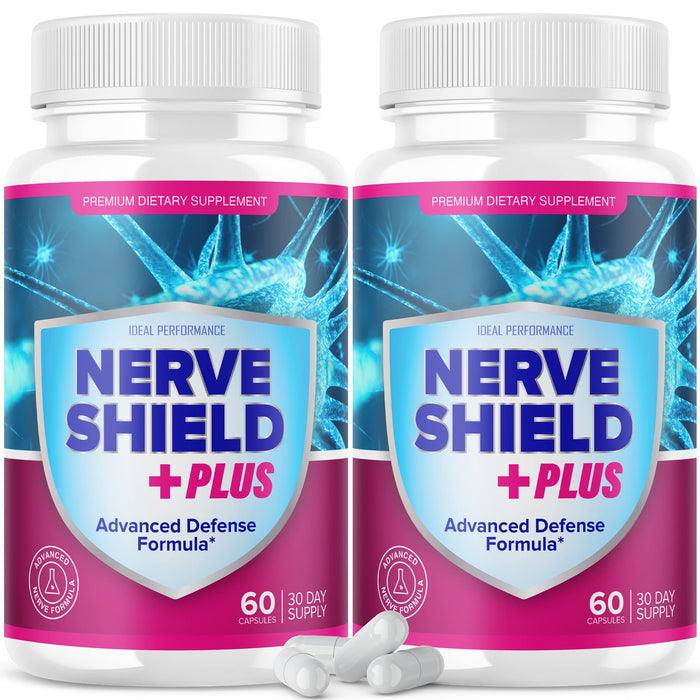 IDEAL PERFORMANCE (2 Pack) Nerve Shield Plus Pills Original Supplement Advanced Nerve Formula (120 Capsules)