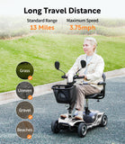 VOCIC Mobility-Scooters-for-Adults, Powered Mobility Scooter Seniors, All Terrain Motorized Scooter with Seat, Folding Power Wheelchair, 4 Wheel Foldable Electric Scooter-2024 New