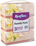 Reeflex Premium Facial Tissues 230 Sheets Per Box, 2-Ply Soft Touch, Gentle and Durable in A Stylish Box - 3 Total Boxes, 690 Sheets Family Pack