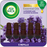 Air Wick Essential Mist Refill, 5 ct, Lavender and Almond Blossom, Essential Oils Diffuser, Air Freshener