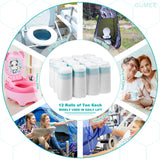 120 Count Commode Liners for Bedside Commode, Beside Commode Liners, Portable Potty Liners for Adults, Toilet Liners Disposable Commode Bags for Commode Chair (Blue - 120 Liners)