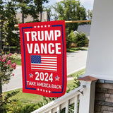 NASIAN Trump Vance 2024 Garden Flag Take America Back Garden Flag Trump Vance 2024 Yard Signs Patriotic American Garden Flags for Outside 12x18 Double Sided Outdoor House Lawn Decorations Banner