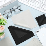 Sumind 100Pcs Eyeglass Cleaning Cloth Bulk 5.5 in Microfiber Glass Cleaning Cloths Eye Glasses Cleaner Wipes Microfiber Cloth for Glasses Phone Camera Lenses Screen Delicate Surfaces(Gray and Black)