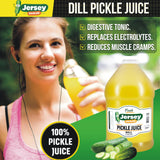 Jersey Pickles Kosher Dill Pickle Juice, 128 oz Gallon Size - Premium Pickle Juice for Leg Cramps Relief, Ideal Brine Juice for Athletes and Pickle Enthusiasts