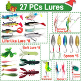 Fishing Advent Calendar 2024, 24 Days of Surprise with 27Pcs Fishing Lures Set for Fisherman Adult Men Teen Boys Dad Christmas Countdown