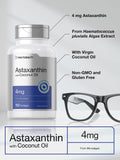 Horbaach Astaxanthin 4mg | 150 Softgels | with Coconut Oil | Supplement from Microalgae | Non-GMO, Gluten Free