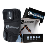 ActiveWrap - Knee Ice Pack Wrap with Compression and 2 Reusable Large Heat and Cold Packs. PT-Designed for Knee and Leg Pain Relief and Knee Recovery. Sm/Md