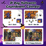 Halloween Puzzles Advent Calendar 2024 for Adults Teens,1008pcs Halloween Puzzles for Kids 31 Day Countdown to Halloween Jigsaw Puzzles Halloween Gifts